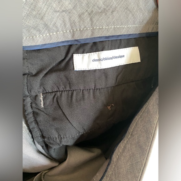 Classic Fit Flat Front Chino Pant in Grey - Picture 10 of 16